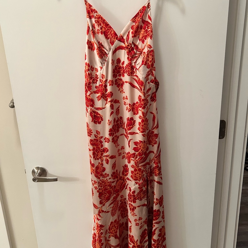Red Floral Maxi Dress